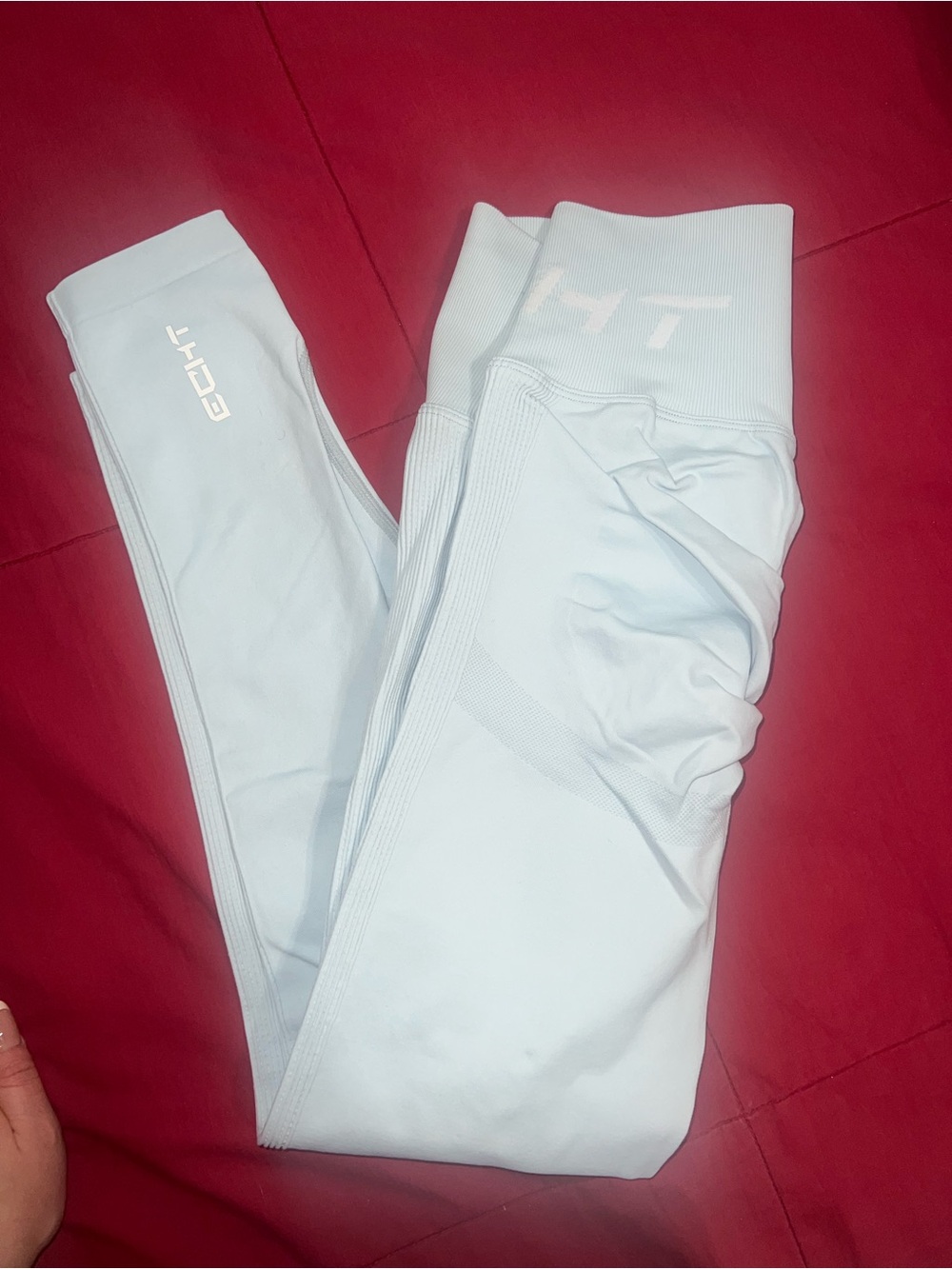 ECHT Light Blue  Scrunch High-Rise Performance Leggings